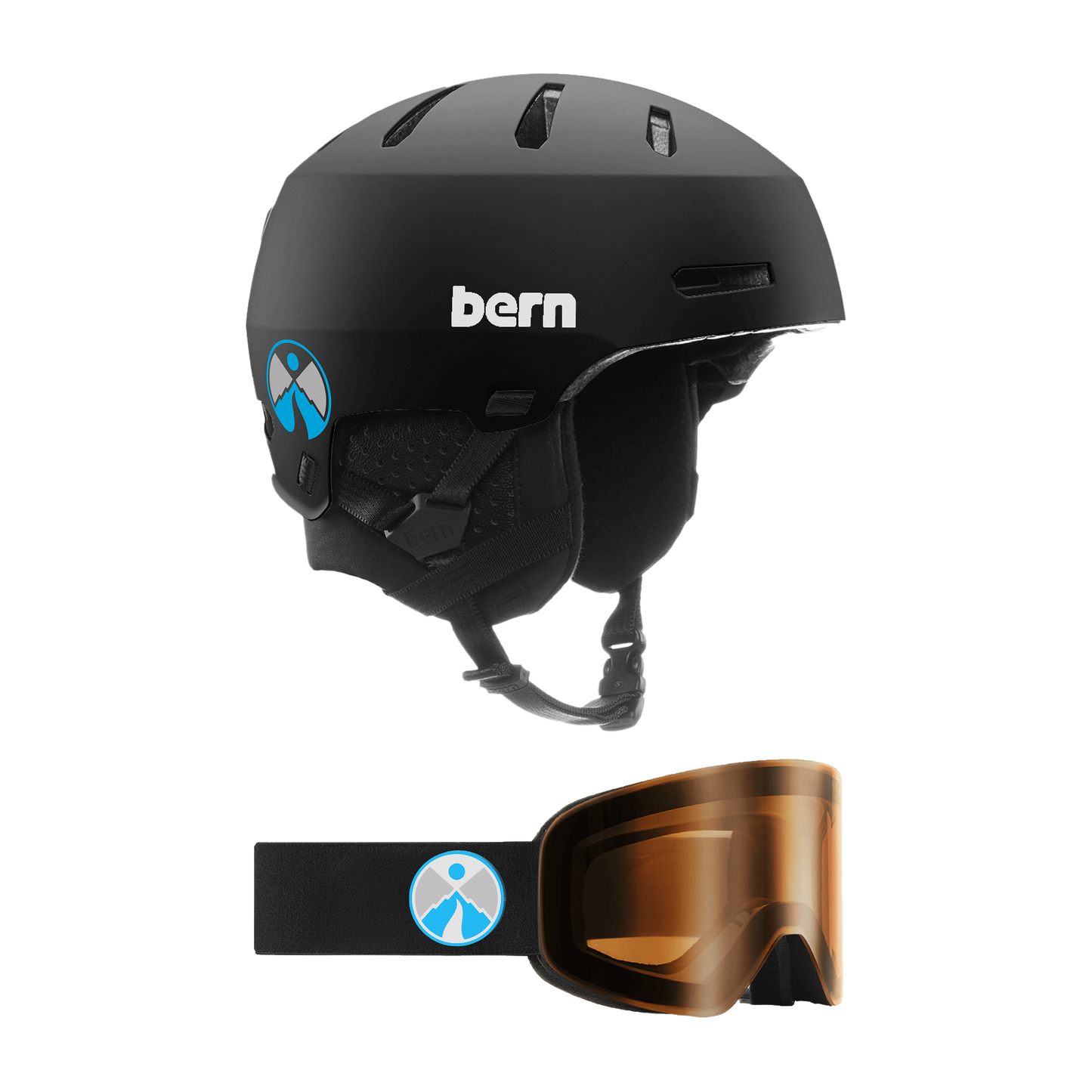 Snow Angel Foundation x Bern B-1 Core Goggle + Macon 2.0 Helmet Black Bundle Pre-Sale