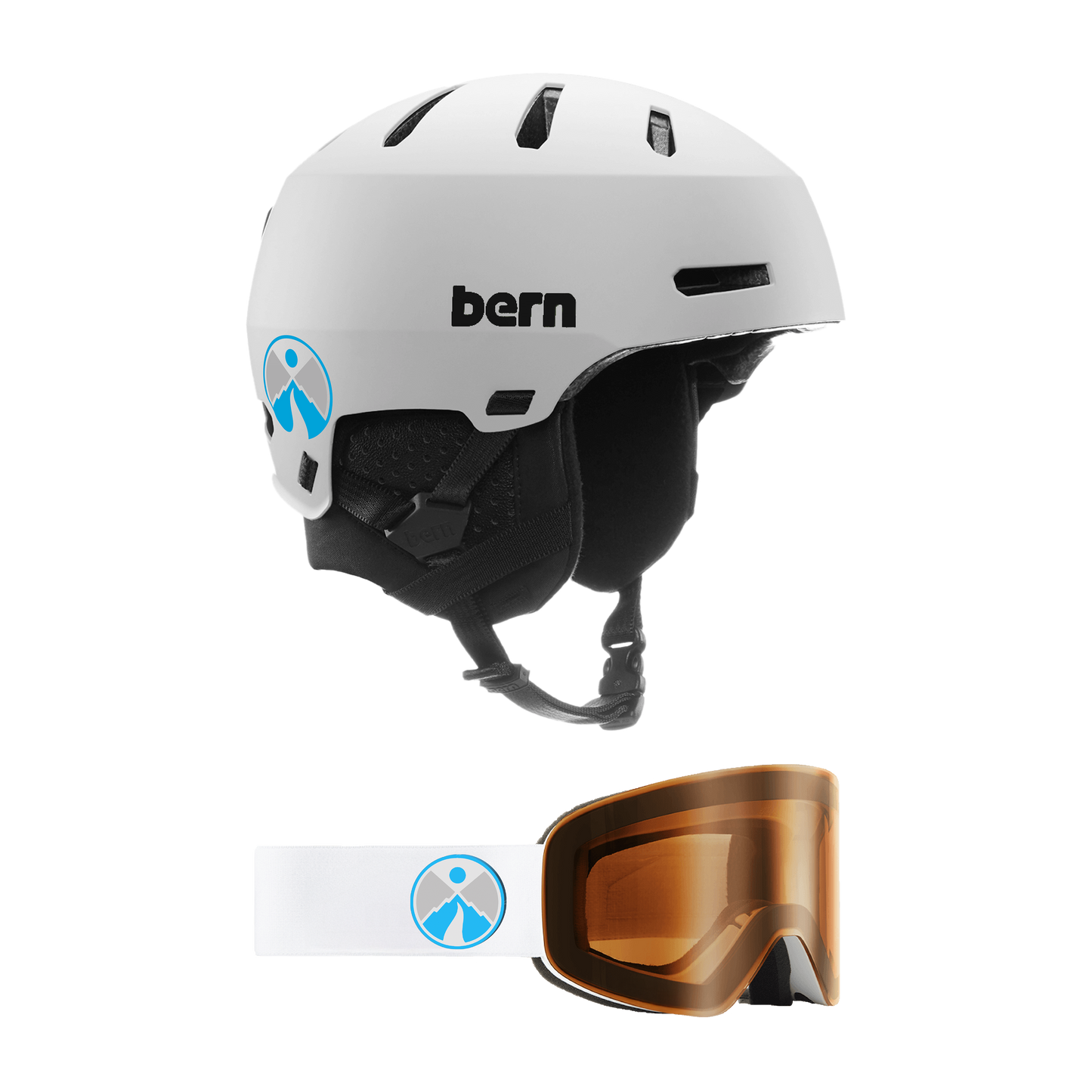 Snow Angel Foundation x Bern B-1 Core Goggle + Macon 2.0 Helmet White Bundle Pre-Sale